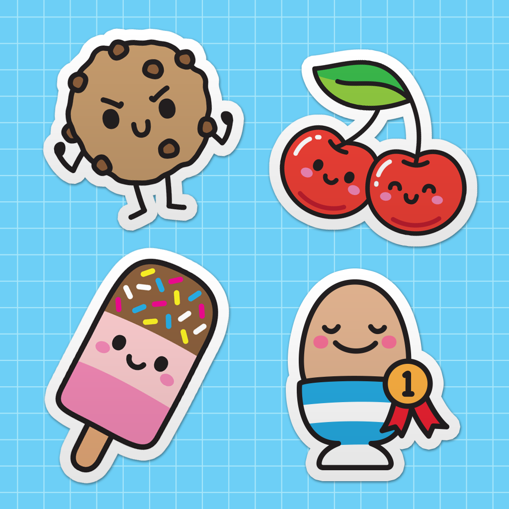 a collection of our most delicious die-cut stickers