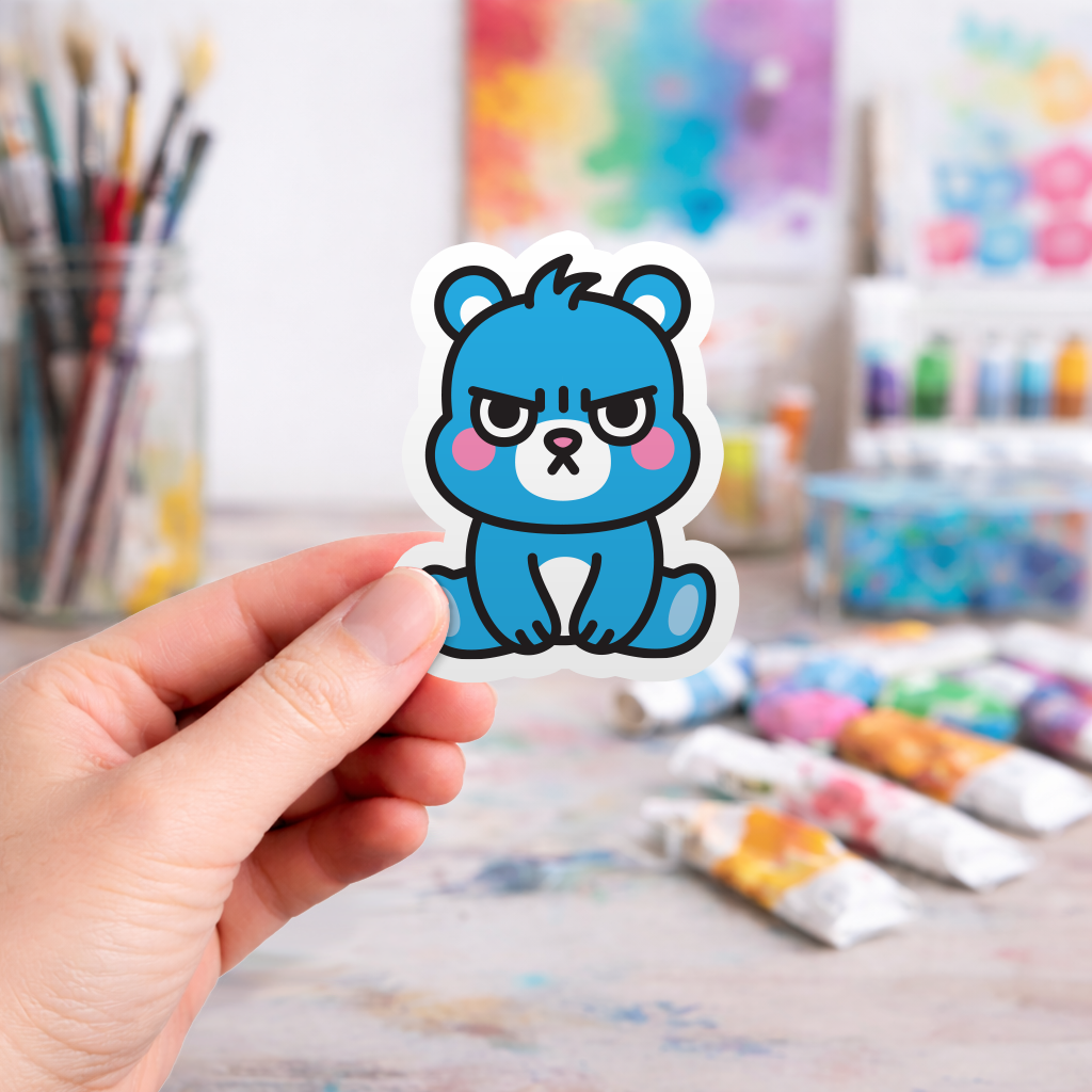 Dont Care Bear - Laptop Sticker - Monster Stickers