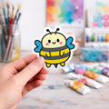 Kawaii Bumble Bee - Laptop Sticker - Monster Stickers