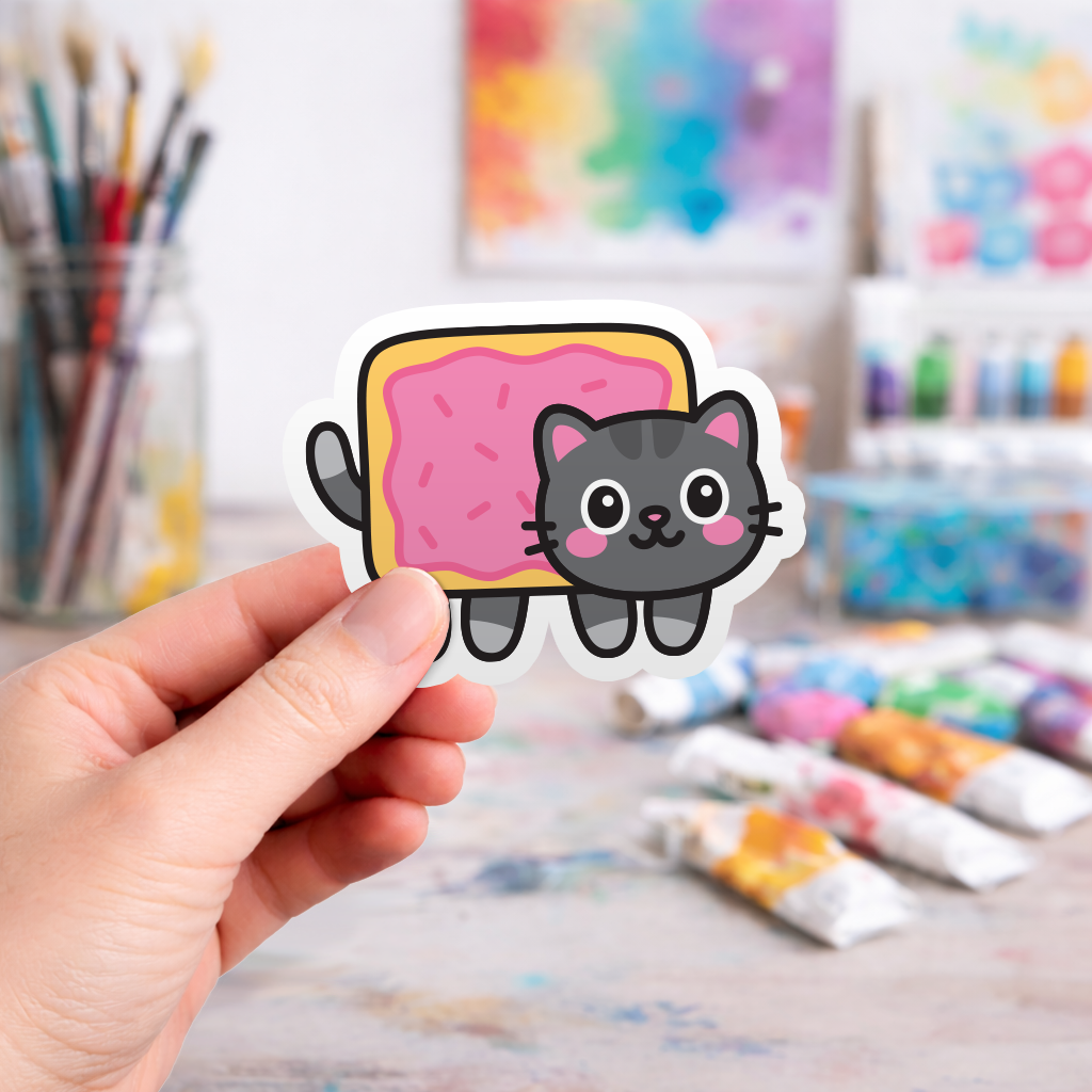 Kawaii Nyan Cat - Laptop Sticker - Monster Stickers