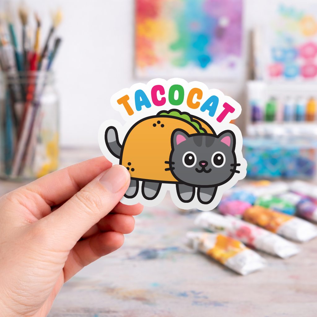 Kawaii Tacocat - Laptop Sticker - Monster Stickers