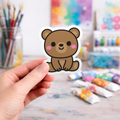 Kawaii Teddy Bear - Laptop Sticker - Monster Stickers