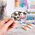 Silly Moo Cow - Laptop Sticker - Monster Stickers
